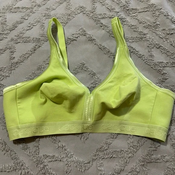 Cacique Women's Intimates Leopard and Lime Bra Set size 42 C - Picture 5 of 9